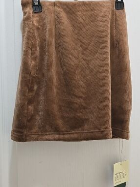 Women's Brown Corduroy A-Line Skirt